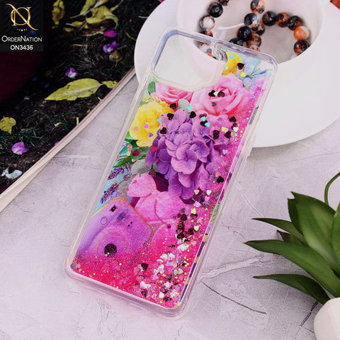 Oppo A73 Cover - Design 9 - Trendy Cute Design Soft Silicone Bling Sparkle Moving  Liquid Glitter Case