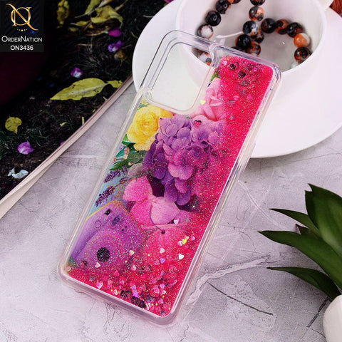 Oppo F19s Cover - Design 1 - Trendy Cute Design Soft Silicone Bling Sparkle Moving  Liquid Glitter Case