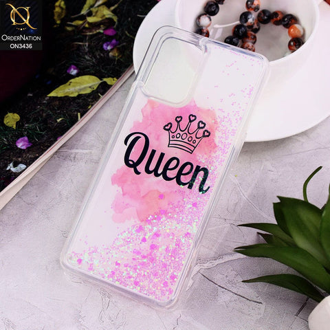 Oppo F19s Cover - Design 3 - Trendy Cute Design Soft Silicone Bling Sparkle Moving  Liquid Glitter Case