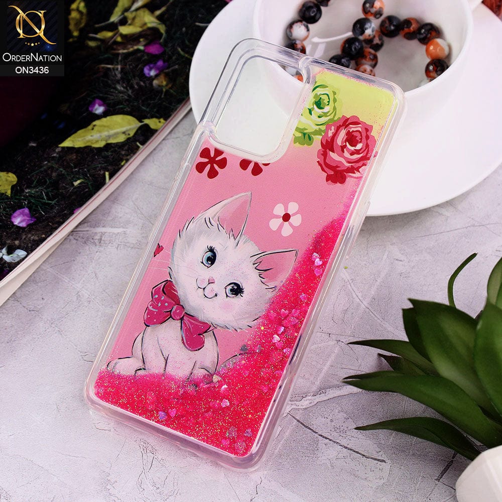 Oppo F19s Cover - Design 8 - Trendy Cute Design Soft Silicone Bling Sparkle Moving  Liquid Glitter Case