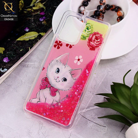 Oppo F19s Cover - Design 8 - Trendy Cute Design Soft Silicone Bling Sparkle Moving  Liquid Glitter Case