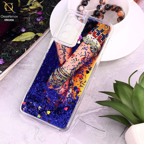 Vivo V23e Cover - Design 7 - Trendy Cute Design Soft Silicone Bling Sparkle Moving  Liquid Glitter Case