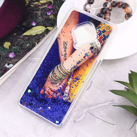 Vivo S1 Pro Cover - Design 5 - Trendy Cute Design Soft Silicone Bling Sparkle Moving  Liquid Glitter Case