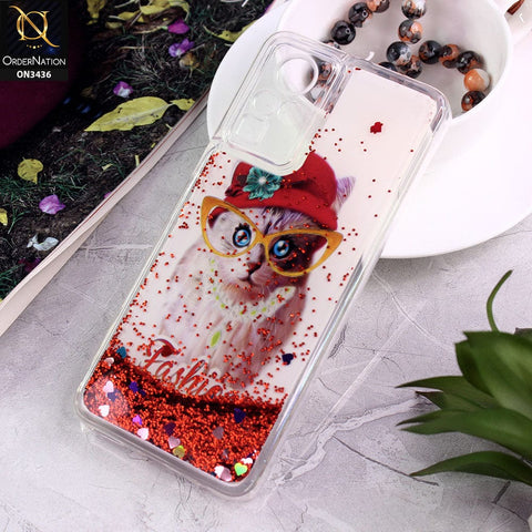 Infinix Zero Xi Cover - Design 5 - Trendy Cute Design Soft Silicone Bling Sparkle Moving  Liquid Glitter Case