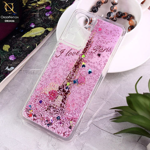 Infinix Zero Xi Cover - Design 6 - Trendy Cute Design Soft Silicone Bling Sparkle Moving  Liquid Glitter Case