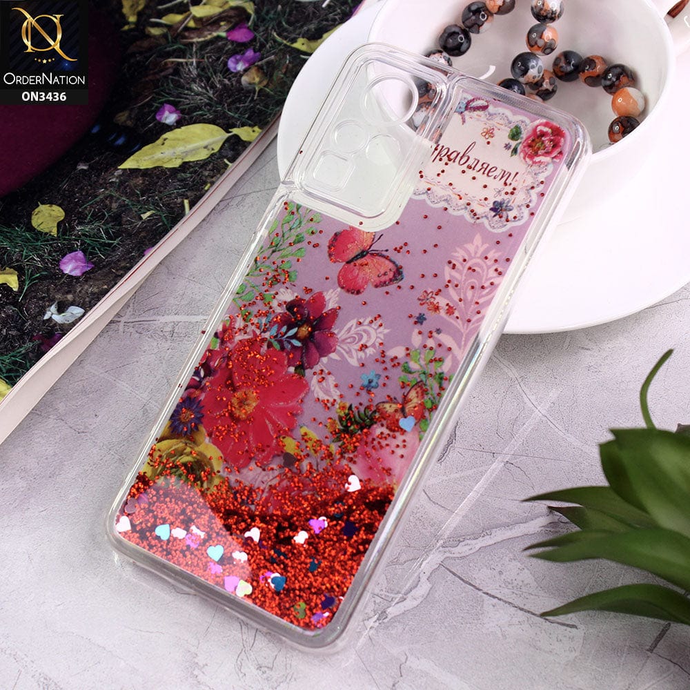 Infinix Zero Xi Cover - Design 9 - Trendy Cute Design Soft Silicone Bling Sparkle Moving  Liquid Glitter Case