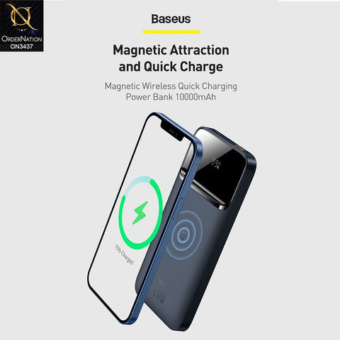 White - Baseus Magnetic Wireless Quick Charging Power Bank 20W 10000mAh