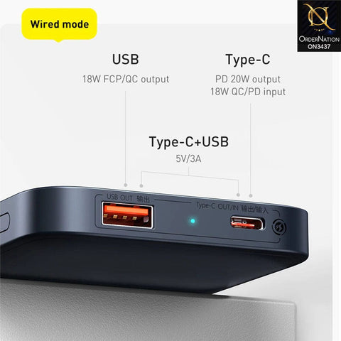 White - Baseus Magnetic Wireless Quick Charging Power Bank 20W 10000mAh