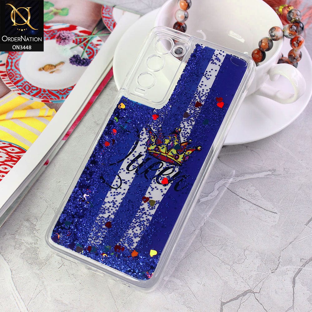 Tecno Camon 18P Cover - Design1 - Rainbow Series Design Soft Silicone Bling Sparkle Moving  Liquid Glitter Case