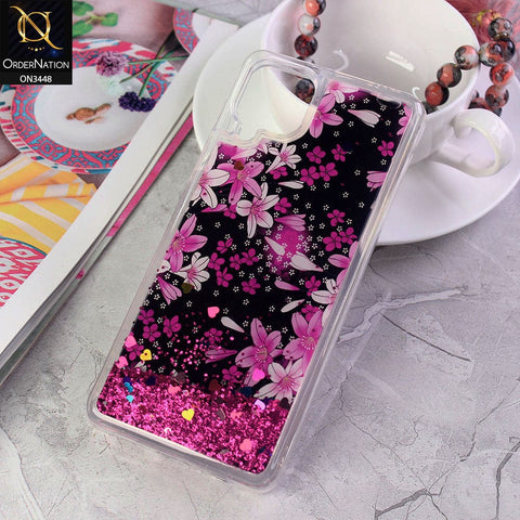 Samsung Galaxy A12 Cover - Design2 - Rainbow Series Design Soft Silicone Bling Sparkle Moving  Liquid Glitter Case