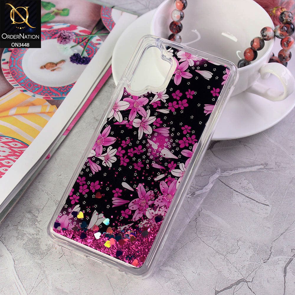 Samsung Galaxy A32 Cover - Design2 - Rainbow Series Design Soft Silicone Bling Sparkle Moving  Liquid Glitter Case