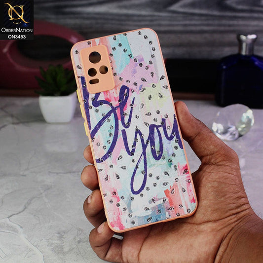 Vivo V21 Cover - Design 3 - Cute Trendy Design Diamond Glitter Camera Protection Soft Case