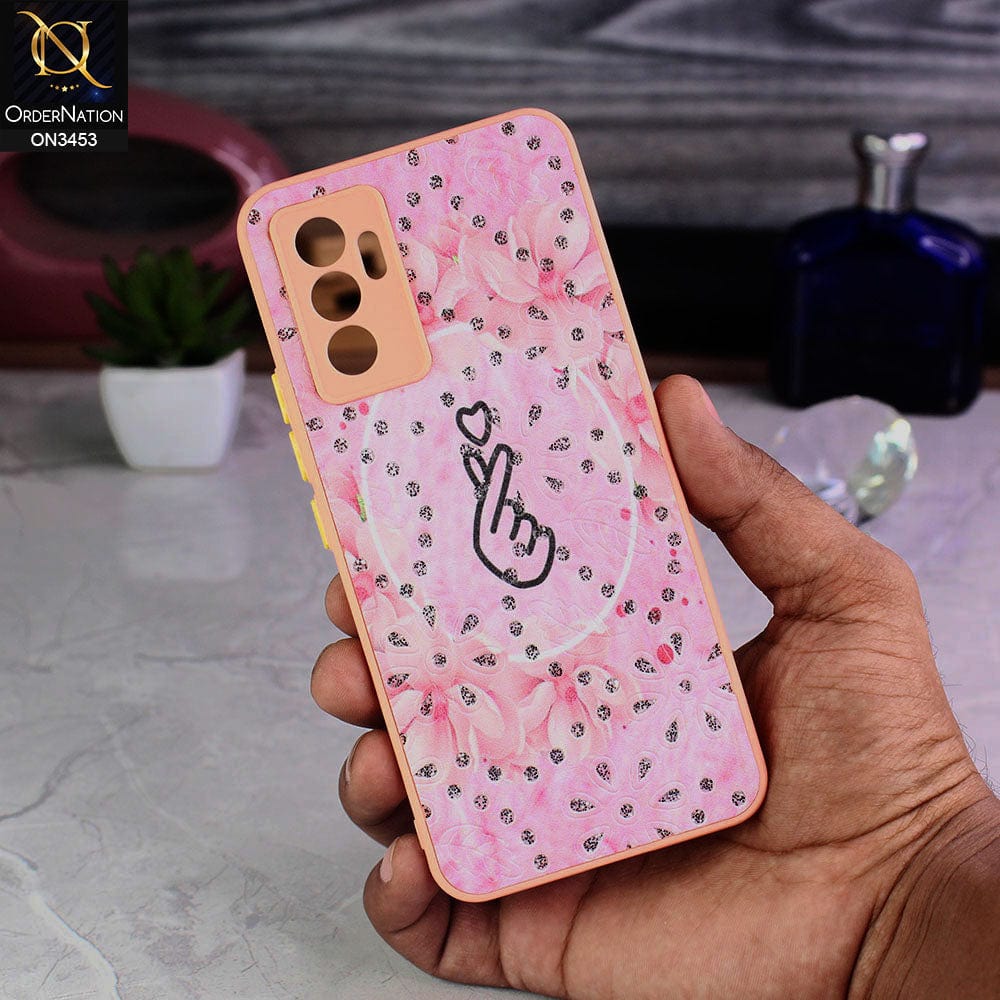 Vivo V23e Cover - Design 2 - Cute Trendy Design Diamond Glitter Camera Protection Soft Case