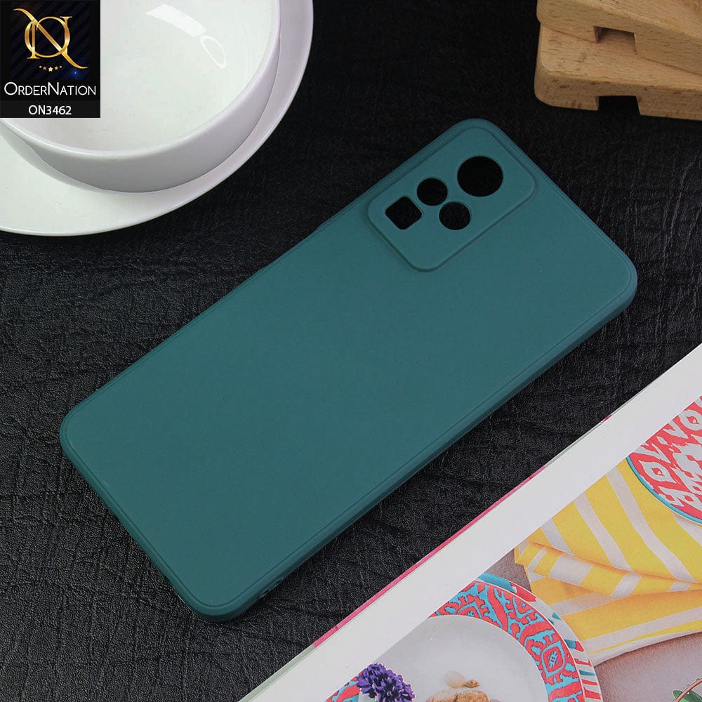 Infinix Zero Xi Cover - Dark Green - Soft Silicone Camera Protection Case