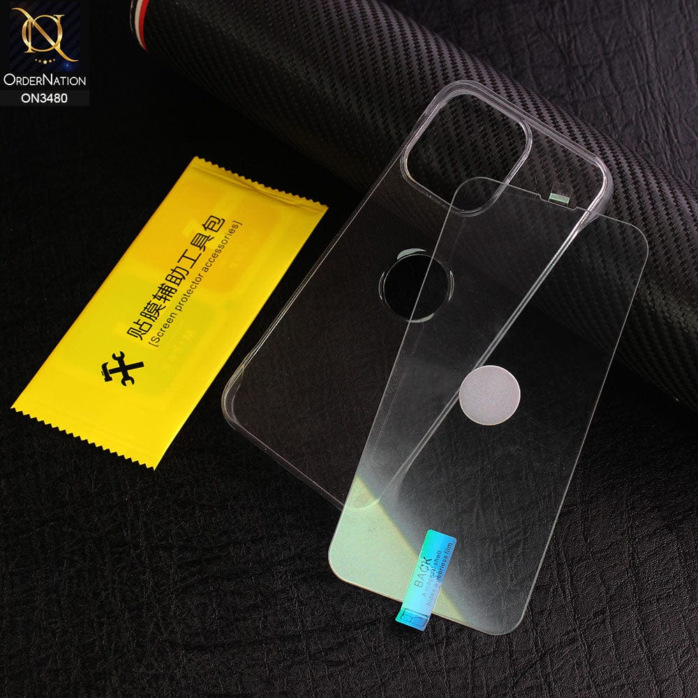 iPhone 12 Pro Max Cover - Transparent - Ultra-thin Semi Soft Transparent Case with Glass Screen Protector