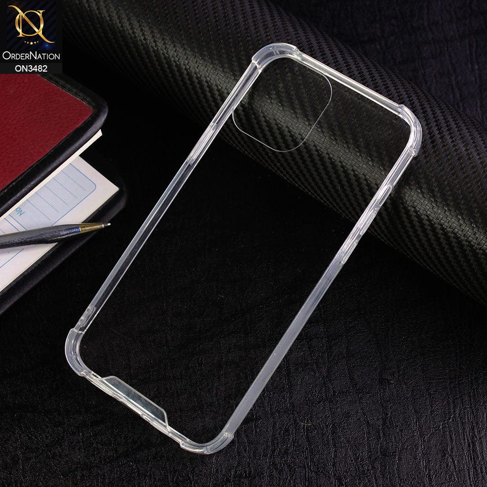 iPhone 12 Pro Max Cover - Transparent - Soft TPU Borders Shockproof Bumper Transparent Case