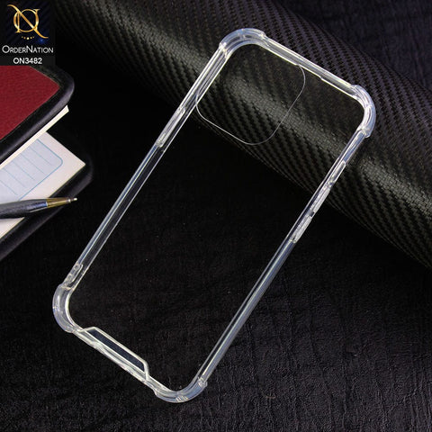 iPhone 13 Pro Max Cover - Transparent - Soft TPU Borders Shockproof Bumper Transparent Case