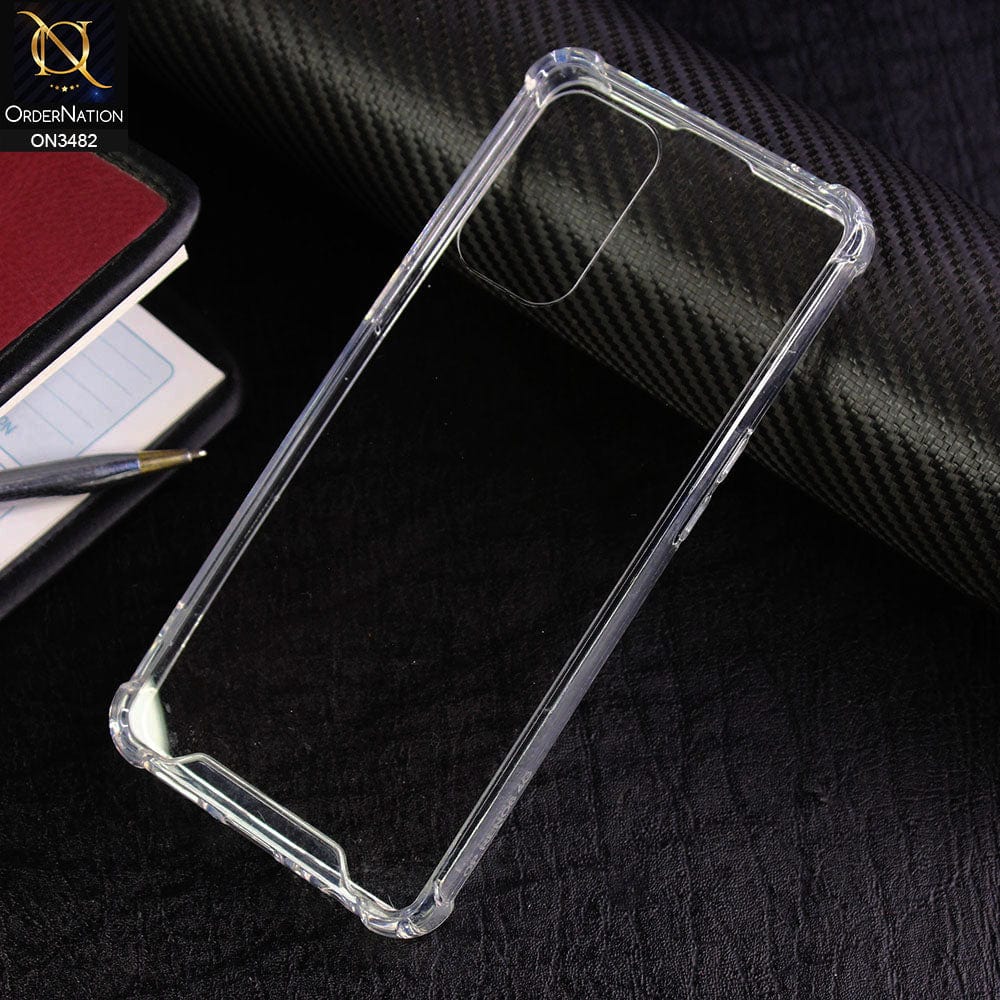 Oppo Reno 6 Cover - Transparent - Soft TPU Borders Shockproof Bumper Transparent Case