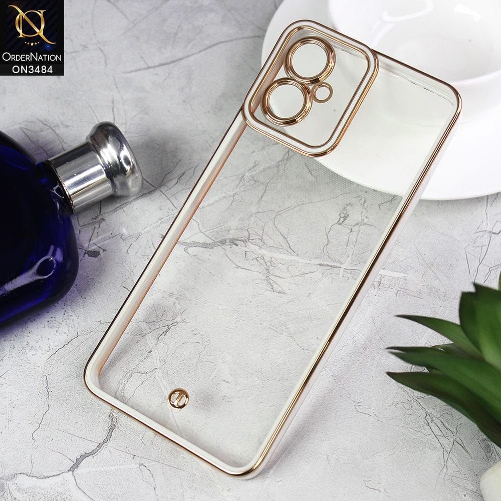 Tecno Camon 19 Neo Cover - White - New Electroplated Side Borders Camera Protection Case