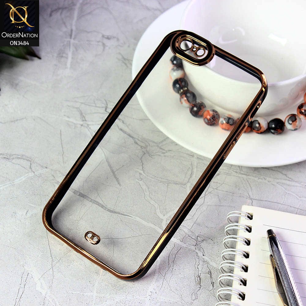 iPhone 6S / 6 Cover - Black - New Electroplated Side Borders Camera Protection Case