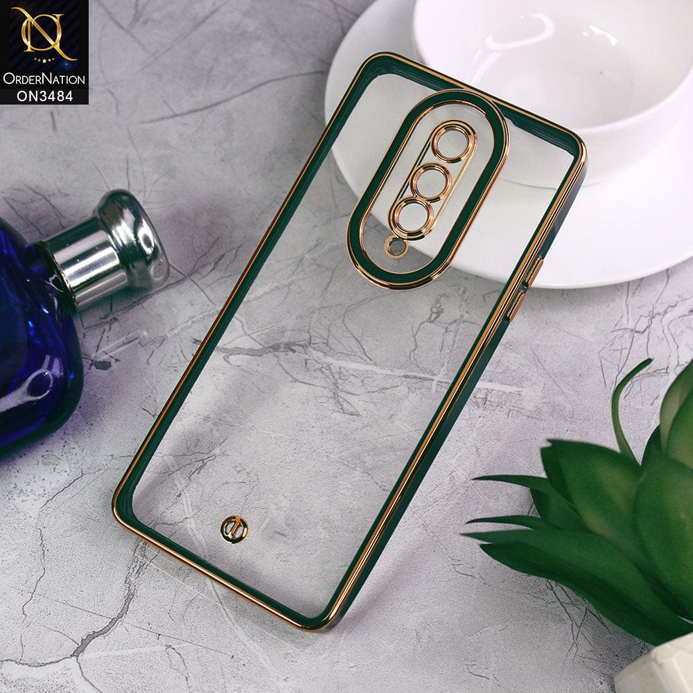 OnePlus 8 Pro Cover - Green - New Electroplated Side Borders Camera Protection Case