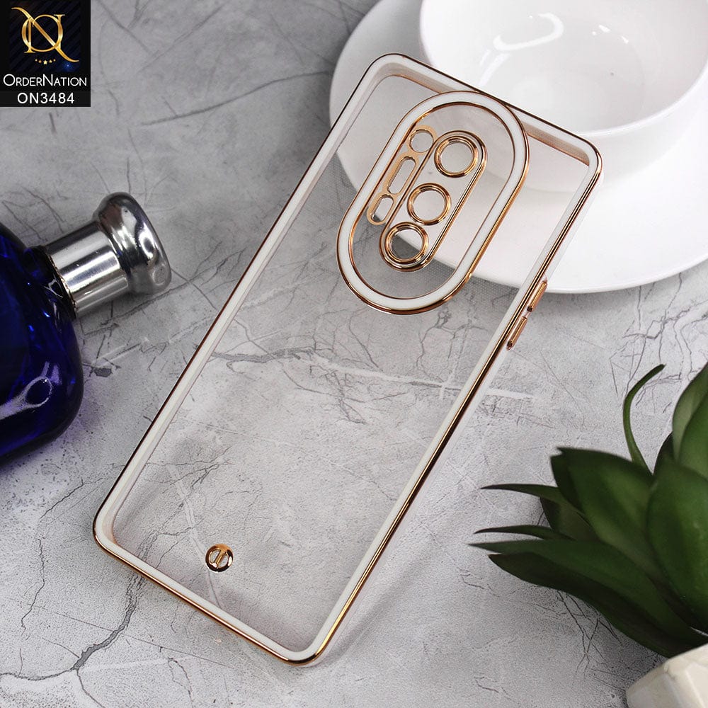 OnePlus 8 Pro Cover - White - New Electroplated Side Borders Camera Protection Case