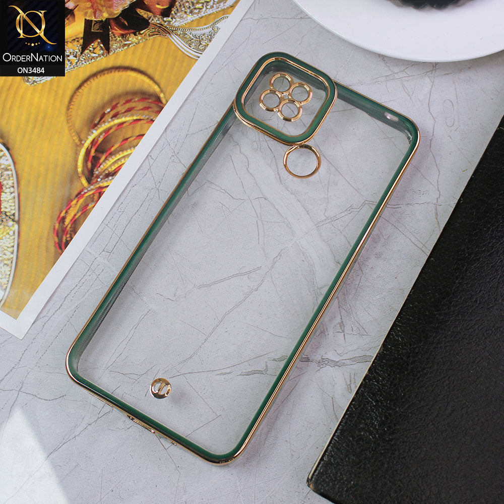 Xiaomi Redmi 10A Cover - Green - New Electroplated Side Borders Camera Protection Case