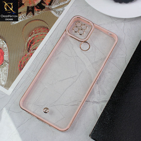 Xiaomi Redmi 10A Cover - Pink - New Electroplated Side Borders Camera Protection Case