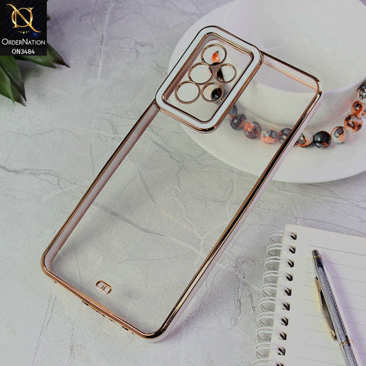 Samsung Galaxy A13 Cover - White - New Electroplated Side Borders Camera Protection Case