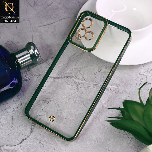 Vivo Y21s Cover - Green - New Electroplated Side Borders Camera Protection Case