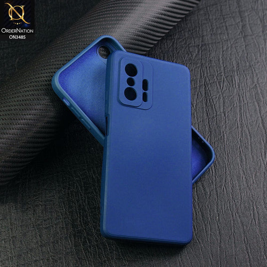 Xiaomi 11T Pro Cover - Blue - ONation Silica Gel Series - HQ Liquid Silicone Elegant Colors Camera Protection Soft Case