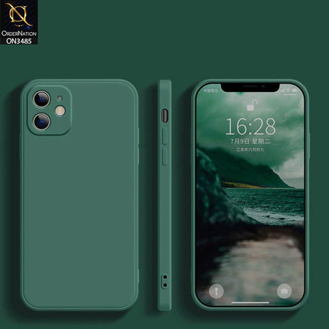 Oppo A52 Cover - Dark Green - ONation Silica Gel Series - HQ Liquid Silicone Elegant Colors Camera Protection Soft Case