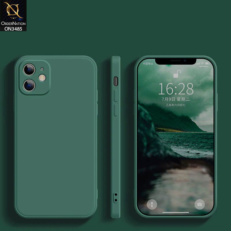 Samsung Galaxy S10 Plus Cover - Dark Green - ONation Silica Gel Series - HQ Liquid Silicone Elegant Colors Camera Protection Soft Case