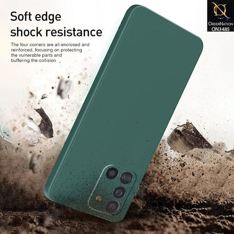 Oppo A12e Cover - Black - ONation Silica Gel Series - HQ Liquid Silicone Elegant Colors Camera Protection Soft Case