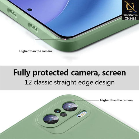 OnePlus 9RT 5G Cover - Light Green - ONation Bold Series - HQ Liquid Silicone Elegant Colors Camera Protection Soft Case ( Fast Delivery )