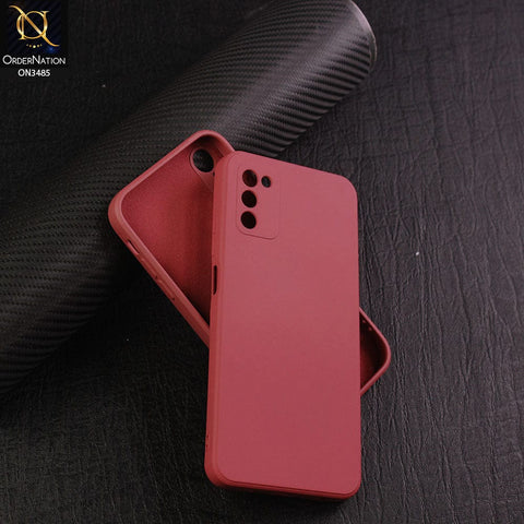 Samsung Galaxy A03s Cover - Red - ONation Silica Gel Series - HQ Liquid Silicone Elegant Colors Camera Protection Soft Case