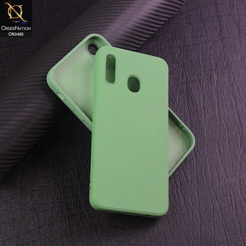 Samsung Galaxy A30 Cover - Light Green - ONation Silica Gel Series - HQ Liquid Silicone Elegant Colors Camera Protection Soft Case