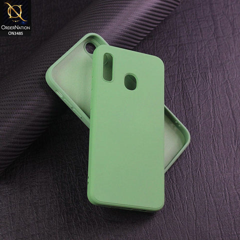 Samsung Galaxy A30 Cover - Light Green - ONation Silica Gel Series - HQ Liquid Silicone Elegant Colors Camera Protection Soft Case