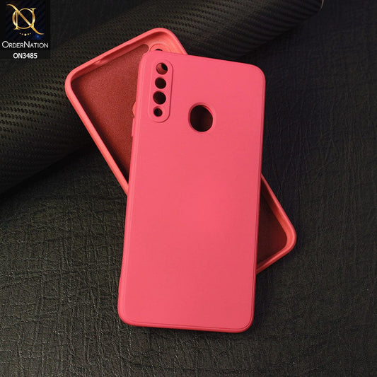 Samsung Galaxy A20s Cover - Red - ONation Silica Gel Series - HQ Liquid Silicone Elegant Colors Camera Protection Soft Case