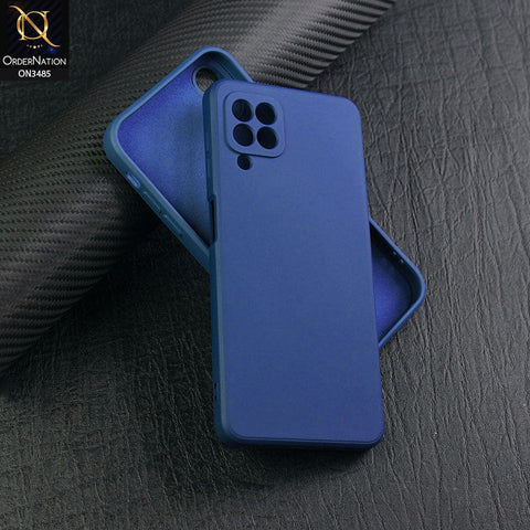 Samsung Galaxy M22 Cover - Blue - ONation Silica Gel Series - HQ Liquid Silicone Elegant Colors Camera Protection Soft Case