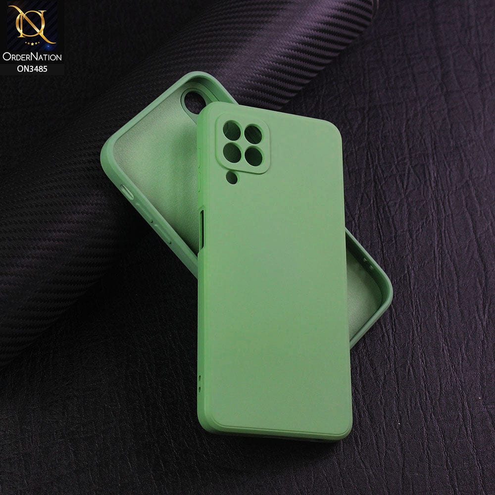 Samsung Galaxy A22 Cover - Light Green - ONation Silica Gel Series - HQ Liquid Silicone Elegant Colors Camera Protection Soft Case