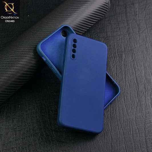 Samsung Galaxy A50s Cover - Blue - ONation Silica Gel Series - HQ Liquid Silicone Elegant Colors Camera Protection Soft Case