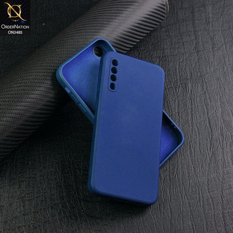 Samsung Galaxy A50s Cover - Blue - ONation Silica Gel Series - HQ Liquid Silicone Elegant Colors Camera Protection Soft Case