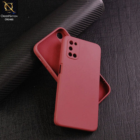 Oppo A92 Cover - Red - ONation Silica Gel Series - HQ Liquid Silicone Elegant Colors Camera Protection Soft Case