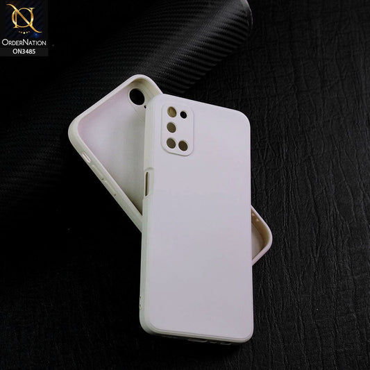 Oppo A72 Cover - Off-White (Not Pure White) - ONation Silica Gel Series - HQ Liquid Silicone Elegant Colors Camera Protection Soft Case