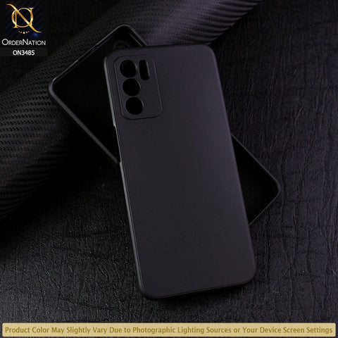 Oppo A16 Cover - Black - ONation Silica Gel Series - HQ Liquid Silicone Elegant Colors Camera Protection Soft Case