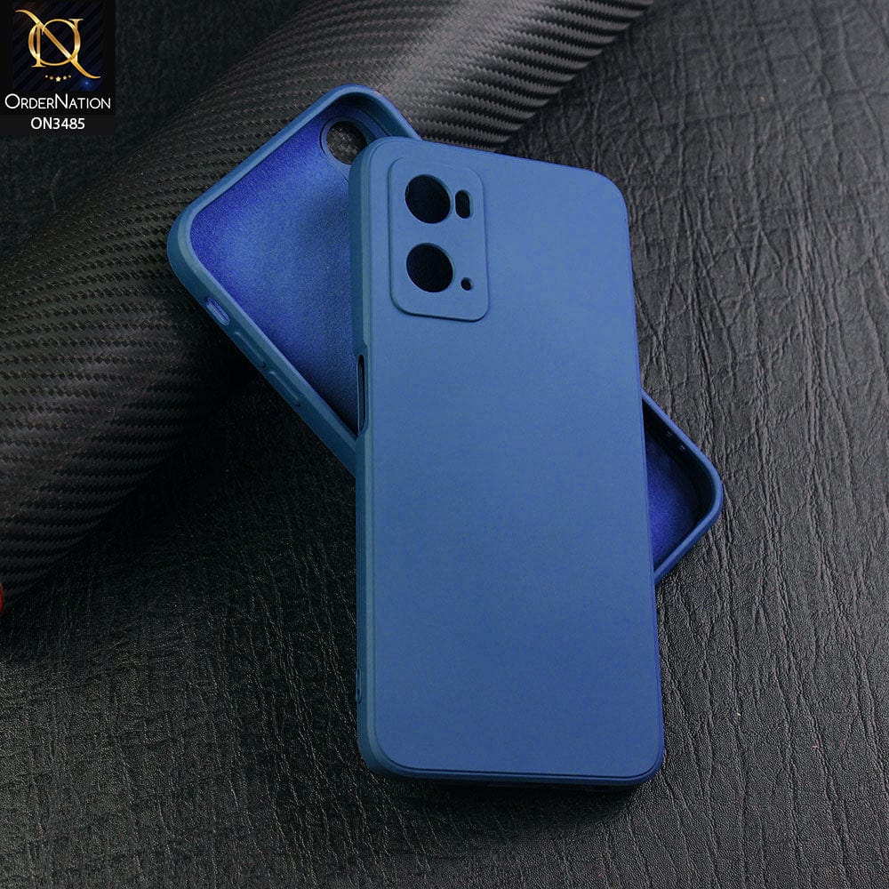 Oppo A36 Cover - Blue - ONation Silica Gel Series - HQ Liquid Silicone Elegant Colors Camera Protection Soft Case