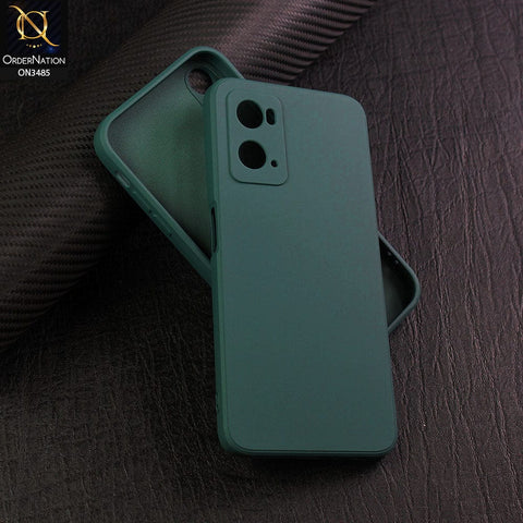 Oppo A36 Cover - Dark Green - ONation Silica Gel Series - HQ Liquid Silicone Elegant Colors Camera Protection Soft Case