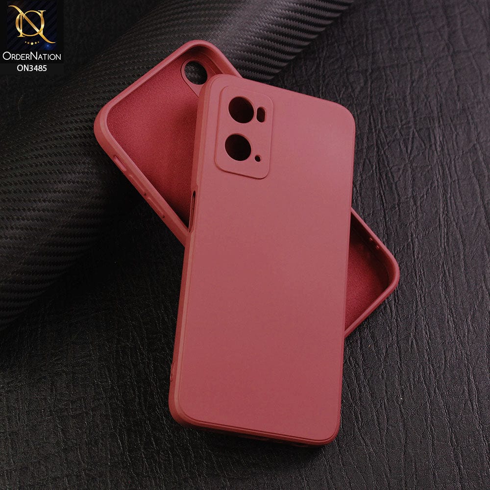 Oppo A36 Cover - Red - ONation Silica Gel Series - HQ Liquid Silicone Elegant Colors Camera Protection Soft Case