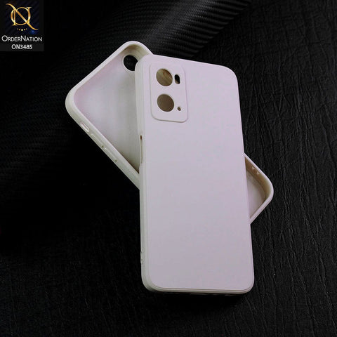 Oppo A76 Cover - Off-White (Not Pure White) - ONation Silica Gel Series - HQ Liquid Silicone Elegant Colors Camera Protection Soft Case